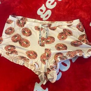 VICTORIAS Secret Pink size L Large ruffled donut pj shorts